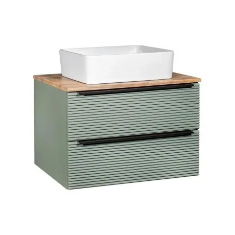 Тумба RUNO Орлеан 70 зелёный дуб натуральный подвесная под накла...