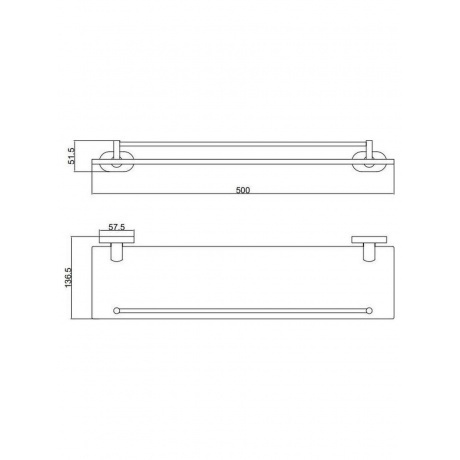 Полка стеклянная 1- ярус BELZ (B90007) - фото 2