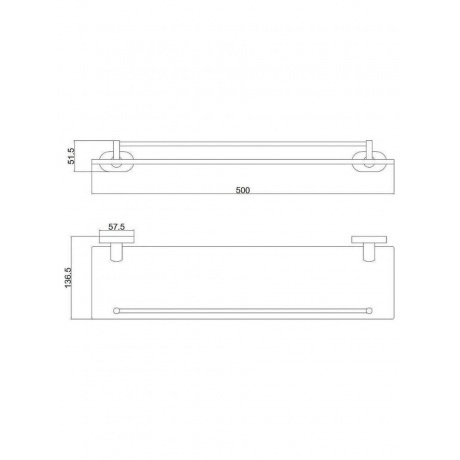 Полка стеклянная 1- ярус BELZ (B90107) - фото 2