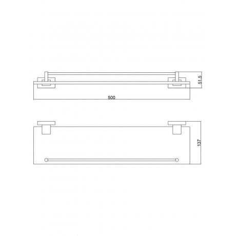 Полка стеклянная 1- ярус BELZ (B90307) - фото 2