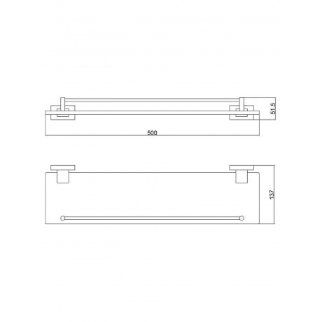 Полка стеклянная 1- ярус BELZ (B90407) - фото 2