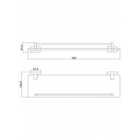 Полка стеклянная 1- ярус BELZ (B90507) - фото 2