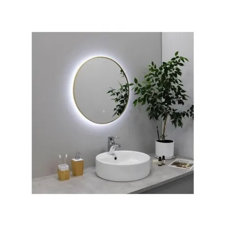 Зеркало FIXSEN с подсветкой LED круглое 80х80 см золото-сатин (F...