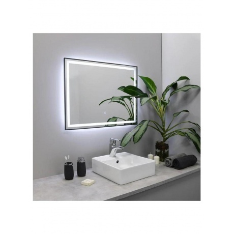 

Зеркало FIXSEN с подсветкой LED прямоугольное 100х80 см графит (FX-2100F)