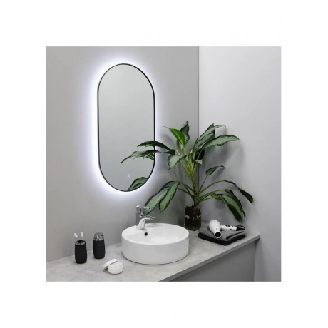 

Зеркало FIXSEN с подсветкой LED овальное 40х80 см графит (FX-3080F)