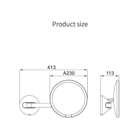 Зеркало настенное с увеличением 5х JAVA S-M8881W - фото 2