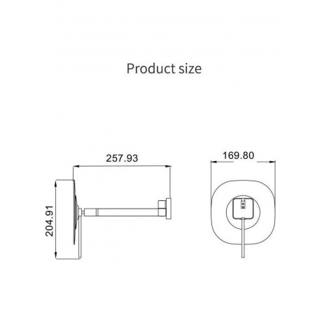 Зеркало настенное с увеличением 5х JAVA S-M114L - фото 4