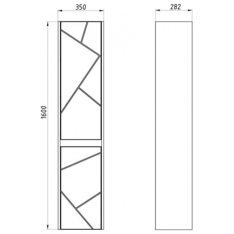 Пенал ASB-Mebel Диана 35 &quot;White&quot; (12035) - фото 5