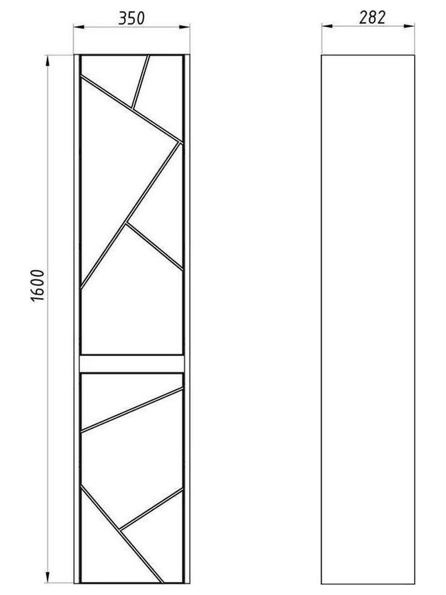 Пенал ASB-Mebel Диана 35 &quot;White&quot; (12035) - фото 5