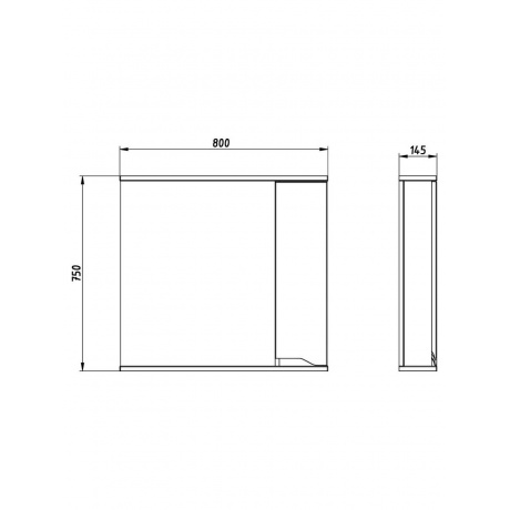 Зеркало ASB-Mebel Бари 80 (9601) - фото 3