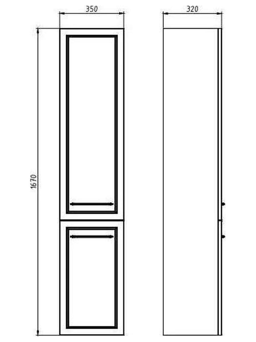 Пенал ASB-Mebel Белмонти 35 "Софт белый" подвесной (11860) - фото 5