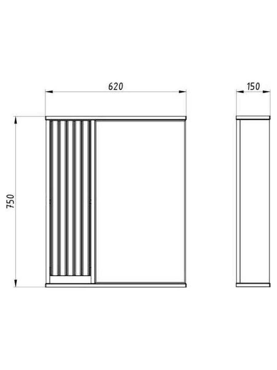Зеркало ASB-Mebel Мирано 65 правое (12258) - фото 5