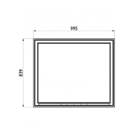 Зеркало ASB-Woodline Монте 100 с полочкой (10777) - фото 4