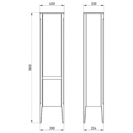 Пенал ASB-Woodline Лорена 40 (12210) - фото 5