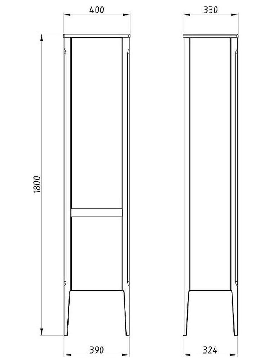 Пенал ASB-Woodline Лорена 40 (12210) - фото 5