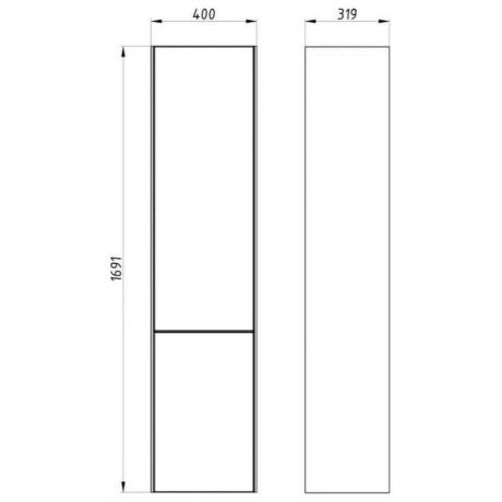 Пенал ASB-Woodline Гранада 40 "Авокадо Софт" (11131) - фото 2