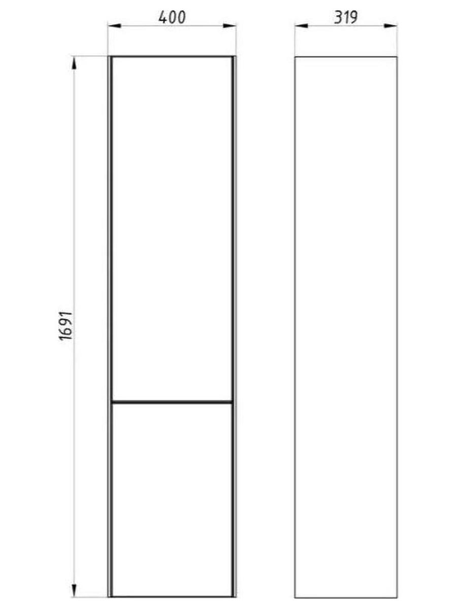 Пенал ASB-Woodline Гранада 40 "Авокадо Софт" (11131) - фото 2