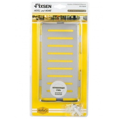 Полка прямоугольная одноэтажная Fixsen Hotel хром (FX-31003R) - фото 2