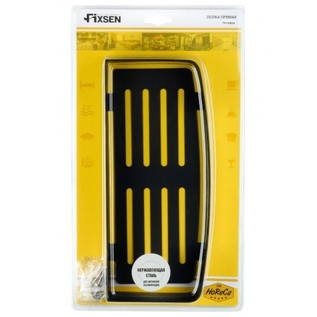 Полка прямоугольная одноэтажная Fixsen Hotel графит (FX-31003N) - фото 3