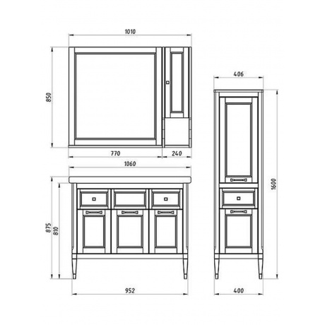 Зеркало ASB-Woodline Гранда 80 Grigio (11481/2) - фото 5
