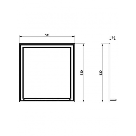 Зеркало ASB-Woodline Кастелло 80 пейна (12046) - фото 5