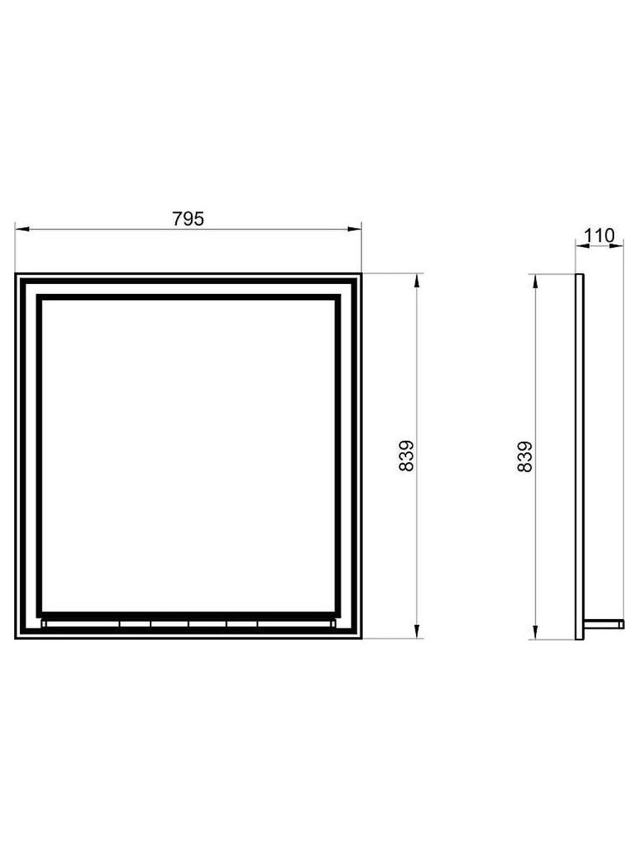 Зеркало ASB-Woodline Кастелло 80 пейна (12046) - фото 5