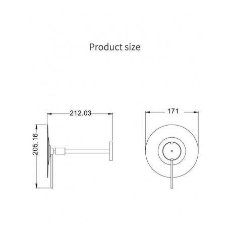 Зеркало настенное с увеличением 5х JAVA (S-M112) - фото 2