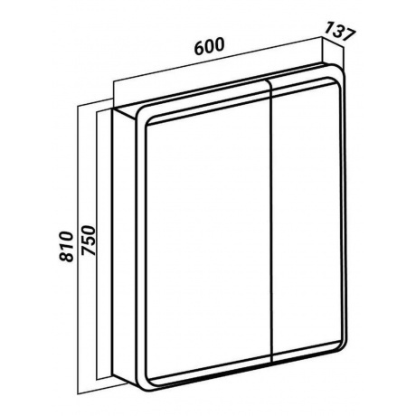Зеркальный шкаф Runo Эрика 60  (00-00004153) - фото 3