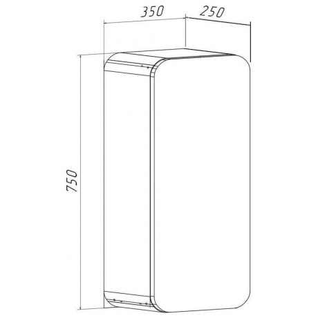 Шкаф навесной Runo Ницца 35 белый правый (00-00002125) - фото 3