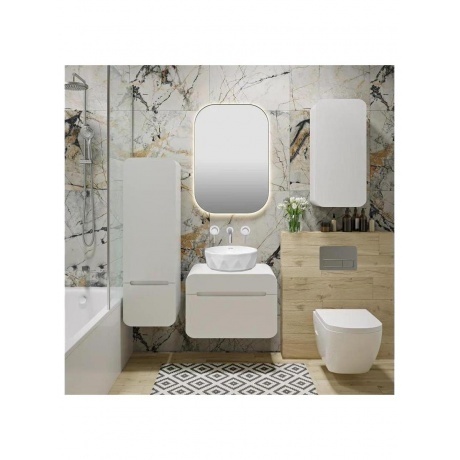 Шкаф навесной Runo Ницца 35 белый правый (00-00002125) - фото 4