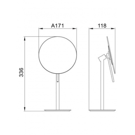 Зеркало настольное с увеличением 5х JAVA (S-M111W) - фото 2