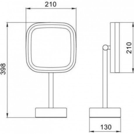 Зеркало настольное с увеличением 5х JAVA (S-M331) - фото 2