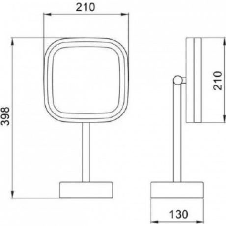 Зеркало настольное с увеличением 5х JAVA (S-M331H) - фото 2