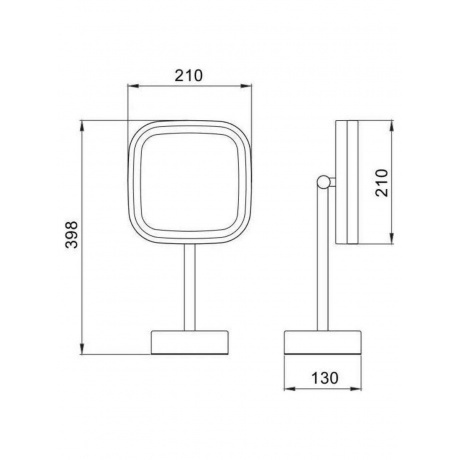 Зеркало настольное с увеличением 5х JAVA (S-M331W) - фото 2