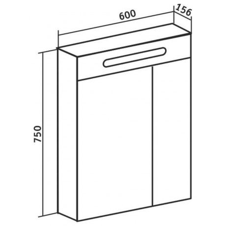 Зеркальный шкаф Runo  Парма 60 (00000001147) - фото 4