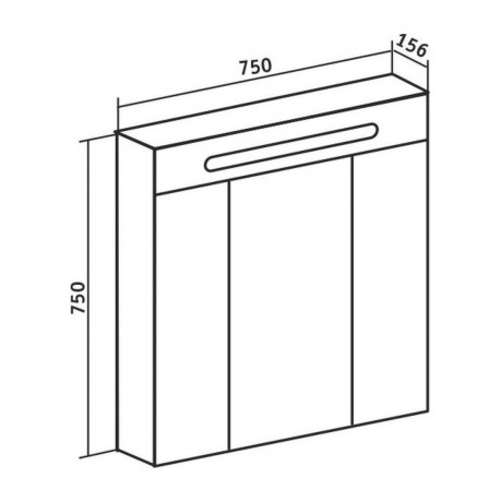 Зеркальный шкаф Runo  Парма 75 (00000001148) - фото 5