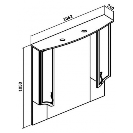 Зеркальный шкаф Runo  Севилья 105 (00000000596) - фото 4