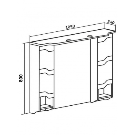 Зеркальный шкаф Runo  Стиль 105 (00000001119) - фото 4