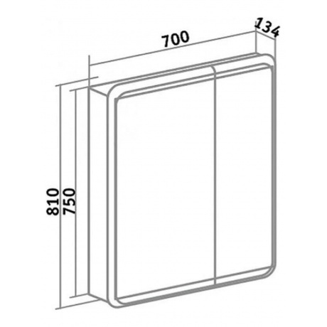 Зеркальный шкаф Runo  Эрика 70 (УТ000003320) - фото 6