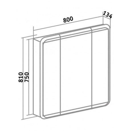 Зеркальный шкаф Runo  Эрика 80 (УТ000003321) - фото 5
