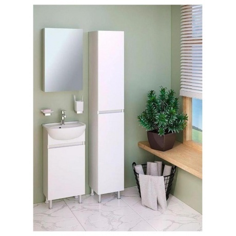 Зеркальный шкаф Runo белый Лада 40 (00-00001192) - фото 4