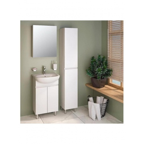 Зеркальный шкаф Runo белый Лада 50 (00-00001158) - фото 4