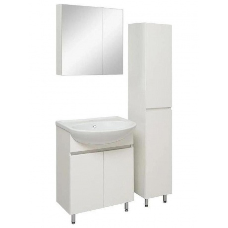 Зеркальный шкаф Runo белый Лада 60 (00-00001159) - фото 3