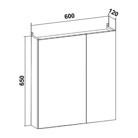 Зеркальный шкаф Runo белый Лада 60 (00-00001159) - фото 5