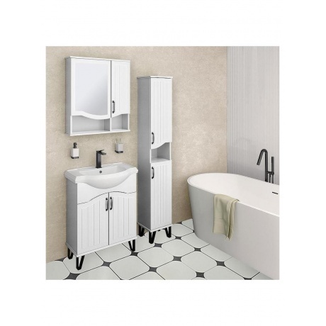 Зеркальный шкаф Runo белый Марсель 65 (00-00001202) - фото 3