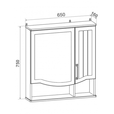 Зеркальный шкаф Runo белый Марсель 65 (00-00001202) - фото 4