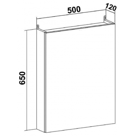 Зеркальный шкаф Runo графит Лада 50 (00-00001160) - фото 2