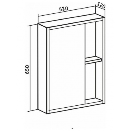 Зеркальный шкаф Runo дуб скандинавский Эко 52 (00-00001185) - фото 3