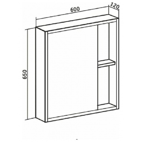 Зеркальный шкаф Runo дуб скандинавский Эко 60 (00-00001187) - фото 3