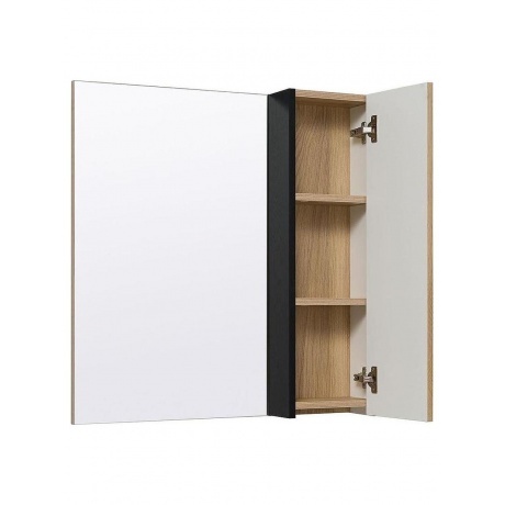 Зеркальный шкаф Runo дуб черный Мальта 70 (00-00001101) - фото 2